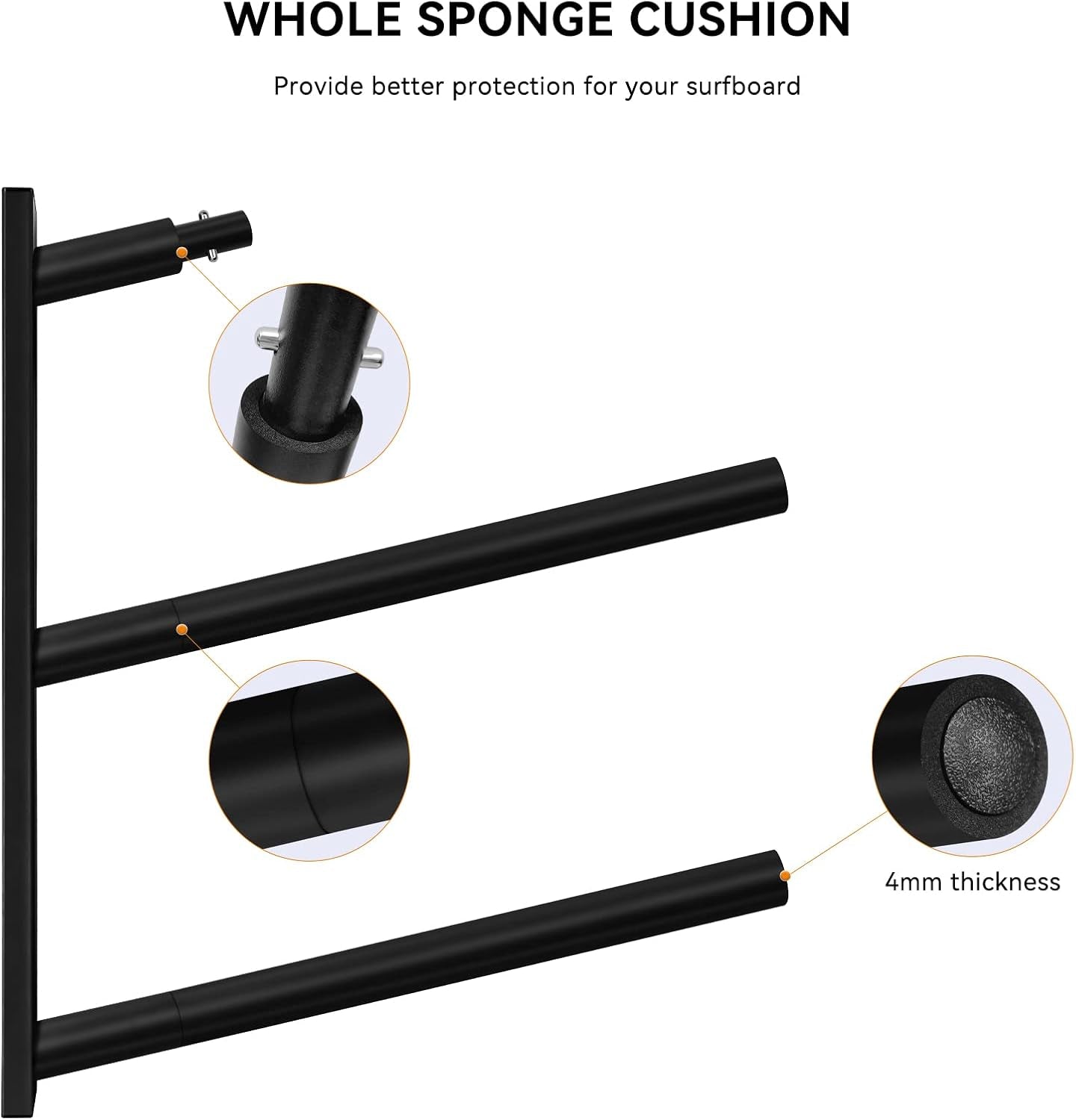 Surfboard Rack for Wall | Surfboard Wall Mount | Paddle Board Rack | Surfboard Wall Rack | Paddle Board Wall Rack | Surf Board Wall Mounts | Surf Rack for Board Storage (CJ-OT2202) (3 Layers)