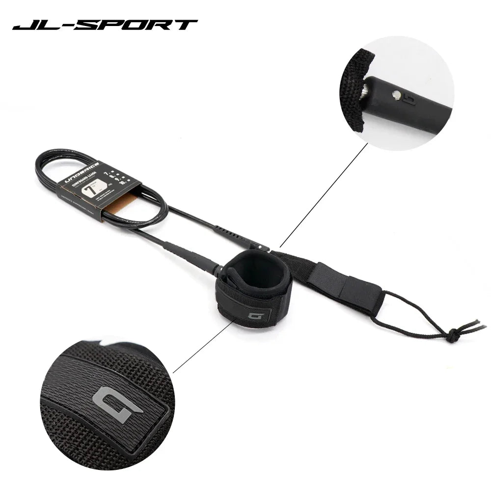 Surf Leash 6~9Ft7Mm Surfboard Leash Windsurfing SUP Straight Foot Rope Safety Leg Leash Stand up Paddle Board Surfing Accessorie