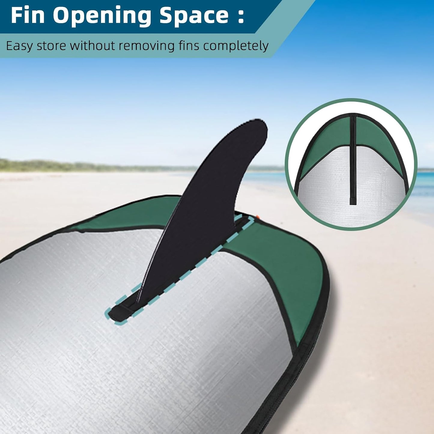 Surfboard Bags Longboard Bag Day Bag 6'0,6'6,7'0,7'6,8'0,9'6,10'0 | Surf Bag Fit Surf Hybrid Fish Shortboard W/Fin Slot for Easy Access,Padded Shoulder Strap,Protect for Daily Local Short Trip