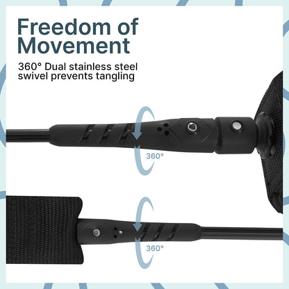 New Zealand ‘Storm’ Premium Surfboard Leash, 7.2Mm 8Mm Straight Surf Leash 6Ft 7/8/9/10 Ft, Legrope Strap for All Boards