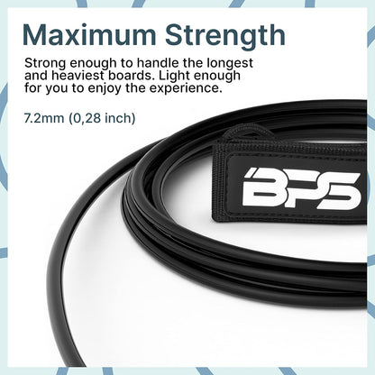 New Zealand ‘Storm’ Premium Surfboard Leash, 7.2Mm 8Mm Straight Surf Leash 6Ft 7/8/9/10 Ft, Legrope Strap for All Boards