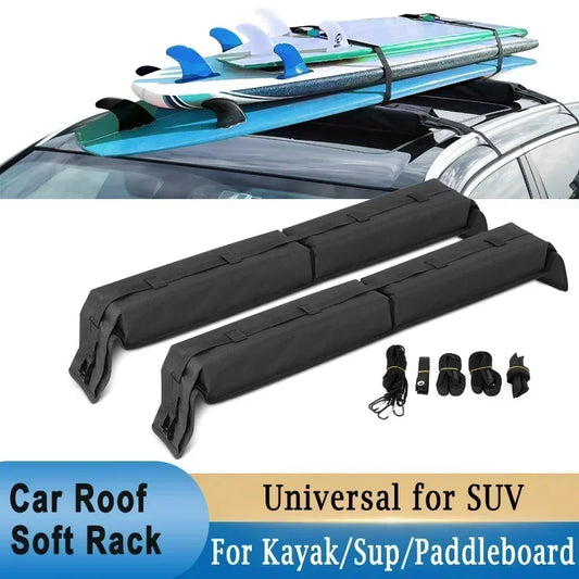 Universal Car Roof Luggage Soft Rack Pads for Kayak/Sup/Paddleboard/Canoe/Snowboard/Windsurfing Car Surfboard Racks Accessory